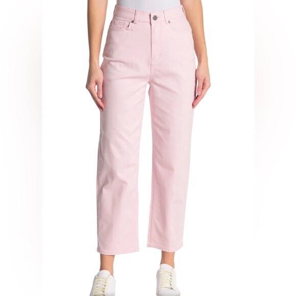 Ted Baker Lemin Pink High Waisted Straight Leg Ankle Jeans. NWT. Size 30 - Picture 1 of 12